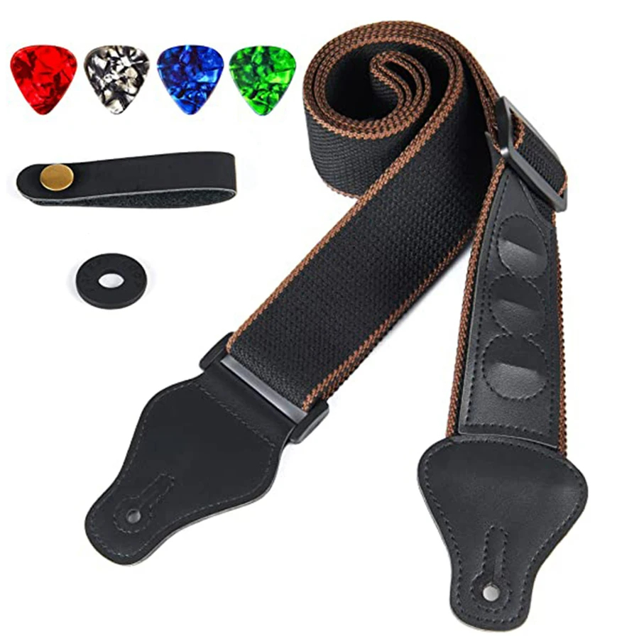 Musical Instrument Kit - 7 buah/set tali gitar hitam PU