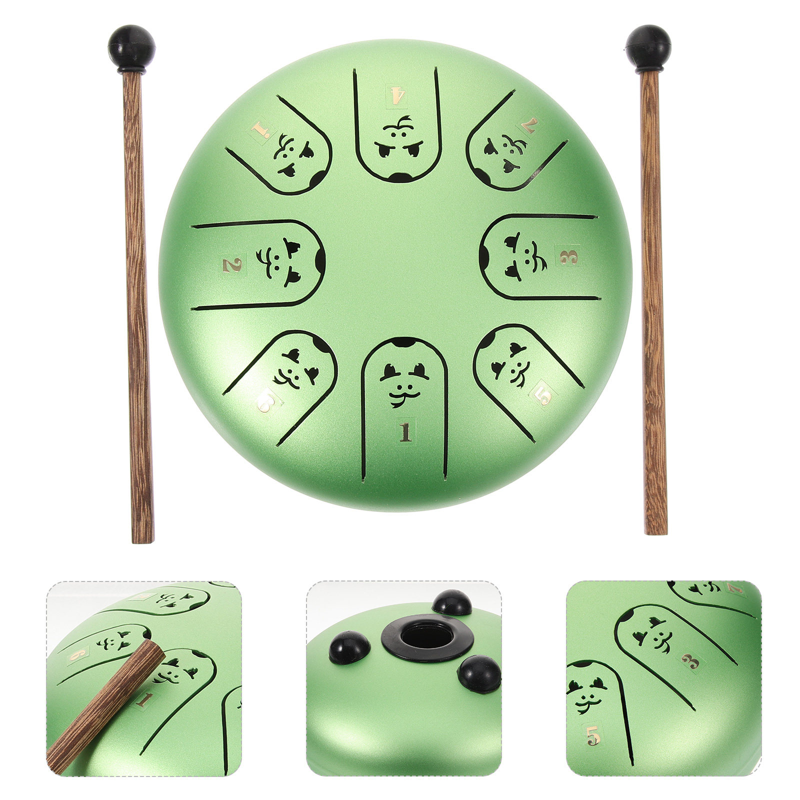 Tongue Drum Steel - 1Set Drum Lidah Baja Instrumen Perkusi