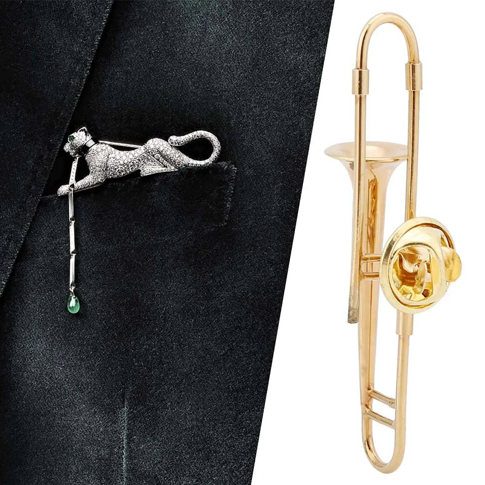 Musical Instrument Jewelry - Aksesori bros biola Piano saksofon pria