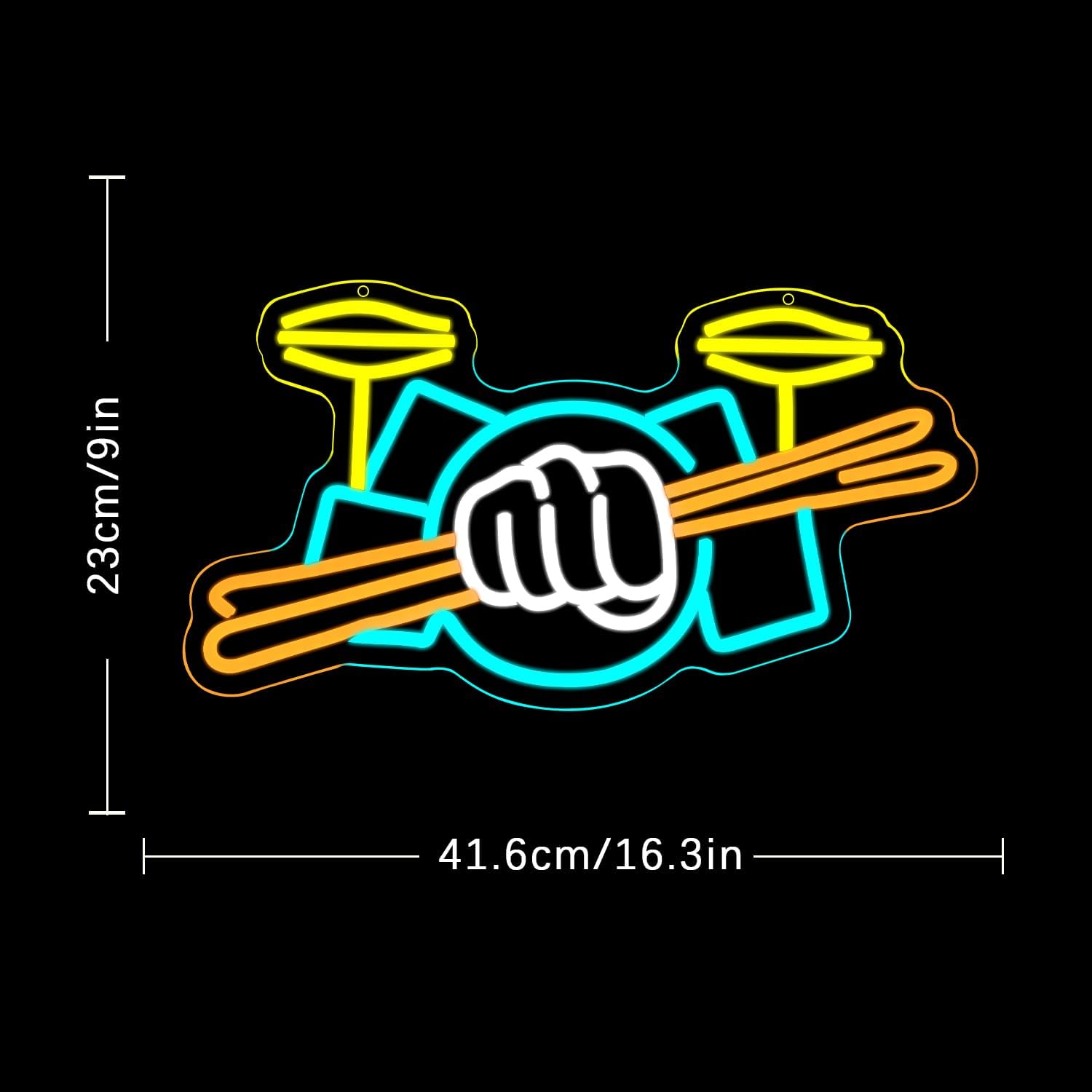 Lampu Neon LED Set Drum Berten - Musical Instrument Music ulasan dan harga