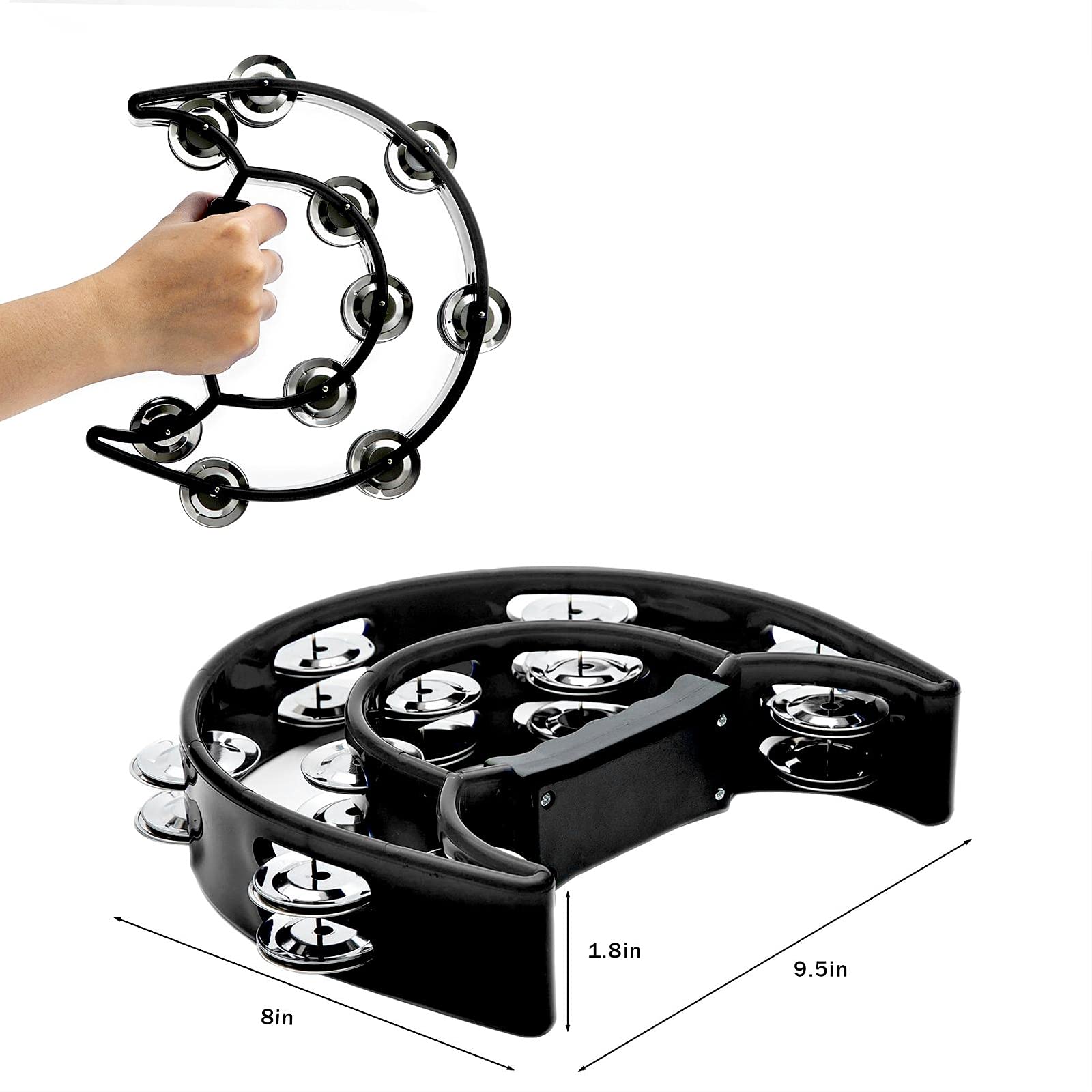 Tamborine Double Row Metal jin - Musical Instrument Gif ulasan dan harga