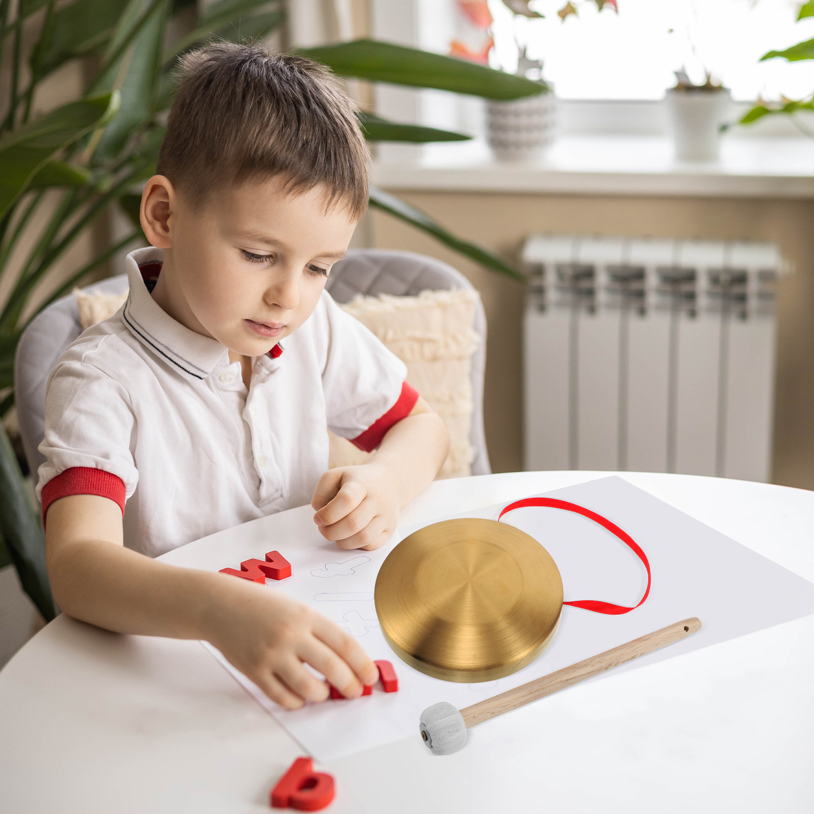 1Set Gong Mini Genggam dari Te - Musical Instrument Gong ulasan dan harga