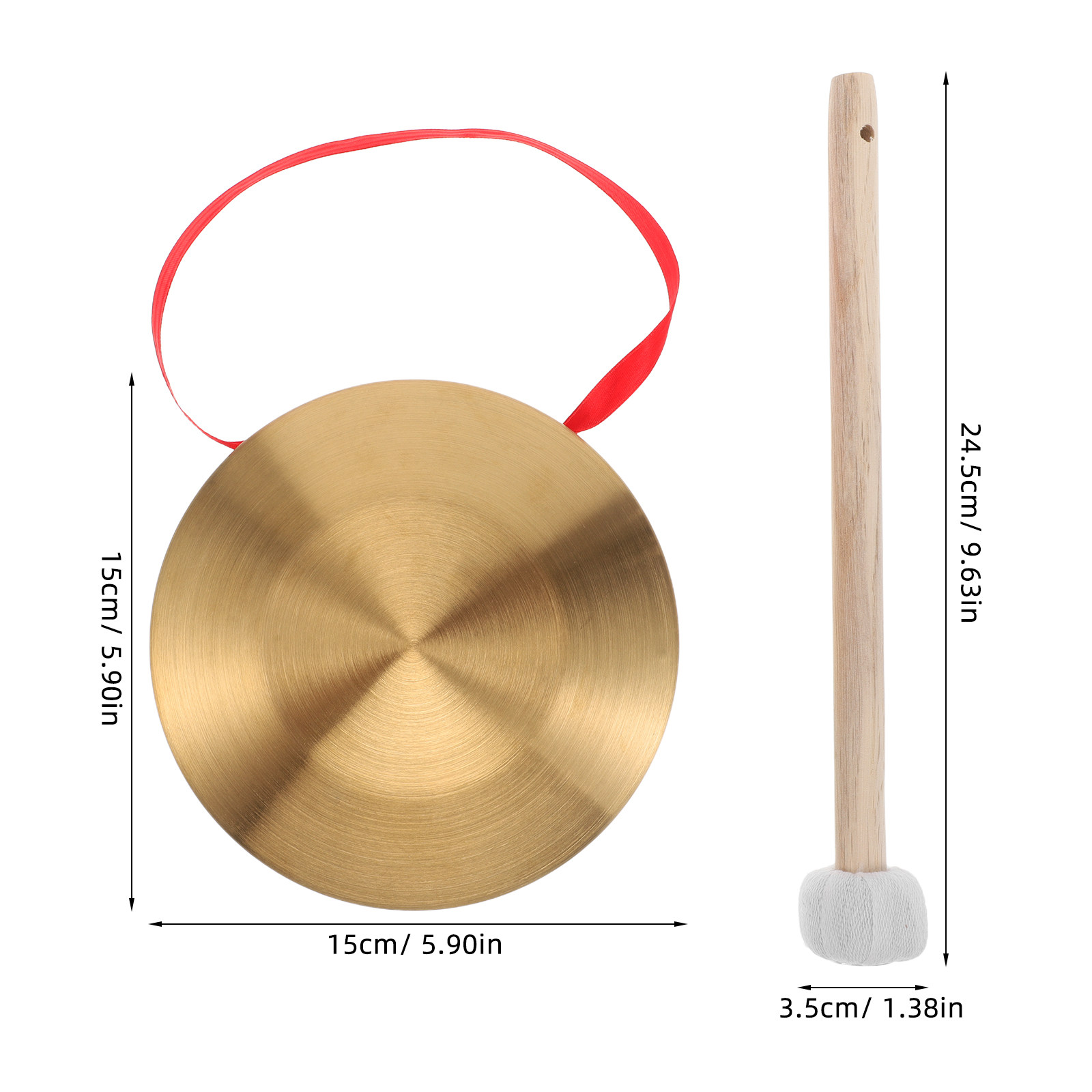 1Set Gong Mini Genggam dari Te - Musical Instrument Gong ulasan dan harga