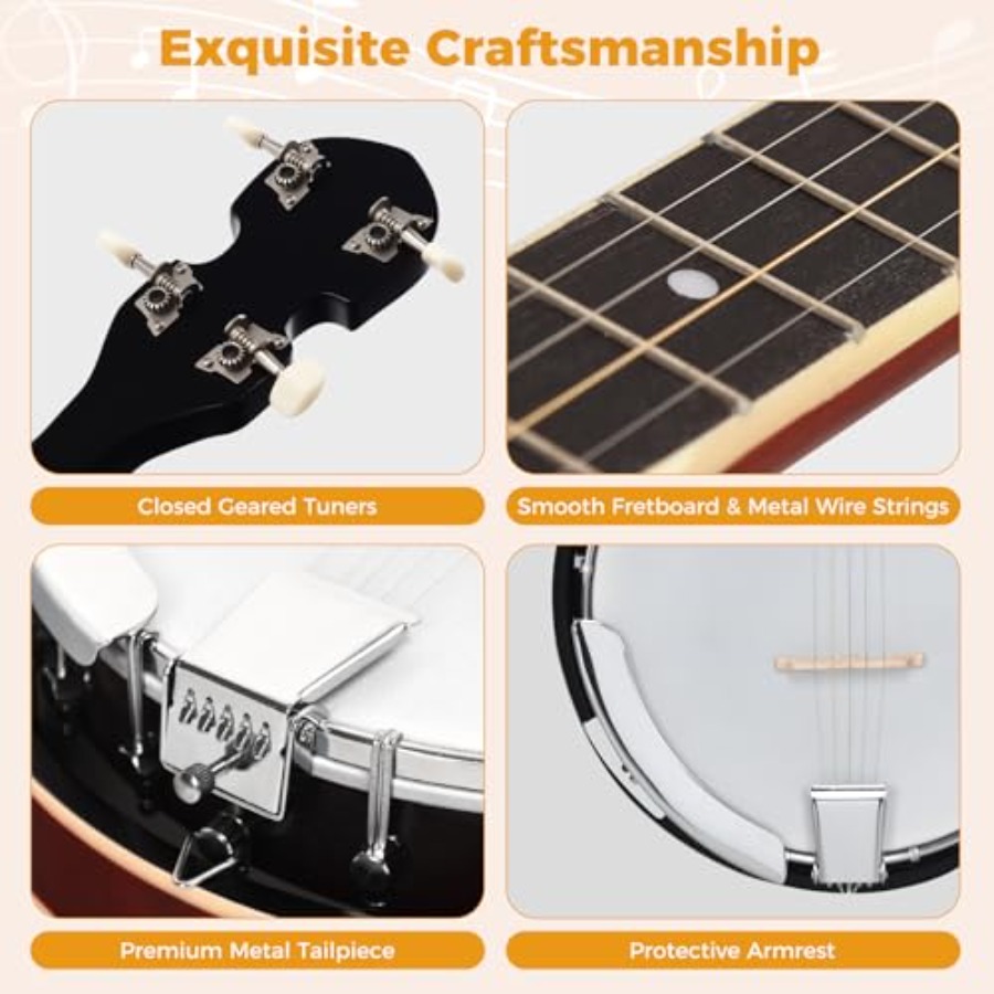 Banjo 5 Senar, Set Banjo Ukura - Banjo 5 String Open ulasan dan harga