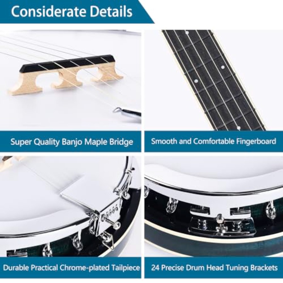 Set Banjo 5 Senar Ukuran Penuh - Banjo 5 String Open ulasan dan harga